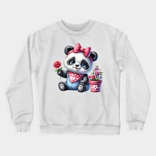 Valentine Love Panda Bear Crewneck Sweatshirt